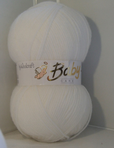 Baby Care DK Yarn 10 x 100g Balls White - Click Image to Close